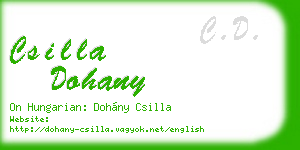 csilla dohany business card