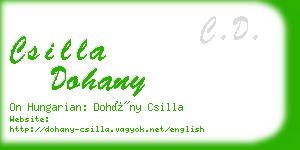 csilla dohany business card